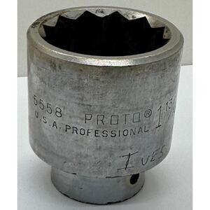 Proto Professional 5558 1-13/16 12 Point 3/4 Drive Chrome Socket